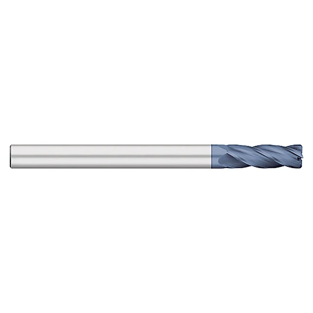 Titan USA TC74634 | 0.5000" (1/2) Diameter x 0.5000" (1/2) Shank x 1.5000" (1-1/2) LOC x 6.0000" (6) OAL x 0.0300" Radius 4 Flute ALTIN Coated Carbide Corner Radius End Mill