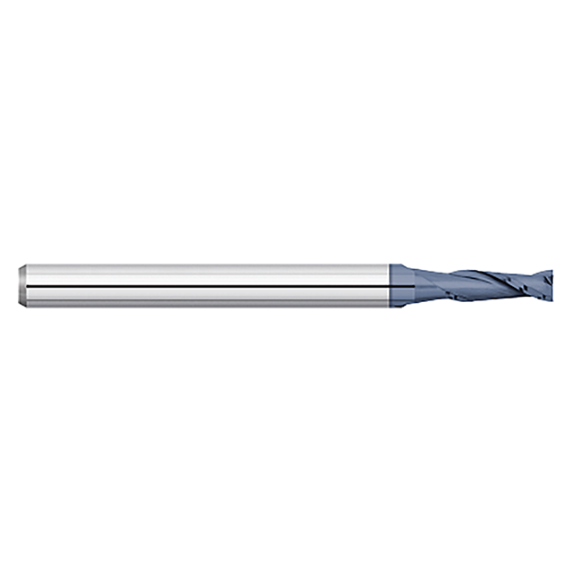Titan USA TC56263 | 0.0630" (1.6mm) Diameter x 0.1250" (1/8) Shank x 0.1890" LOC x 1.5000" (1-1/2) OAL 2 Flute ALTIN Carbide Square End Mill