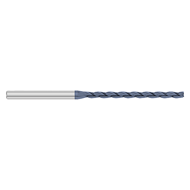 Titan USA TC53648 | 0.0700" Diameter x 0.1250" (1/8) Shank x 0.3750" (3/8) LOC x 2.5000" (2-1/2) OAL 3 Flute ALTIN Coated Carbide Square End Mill