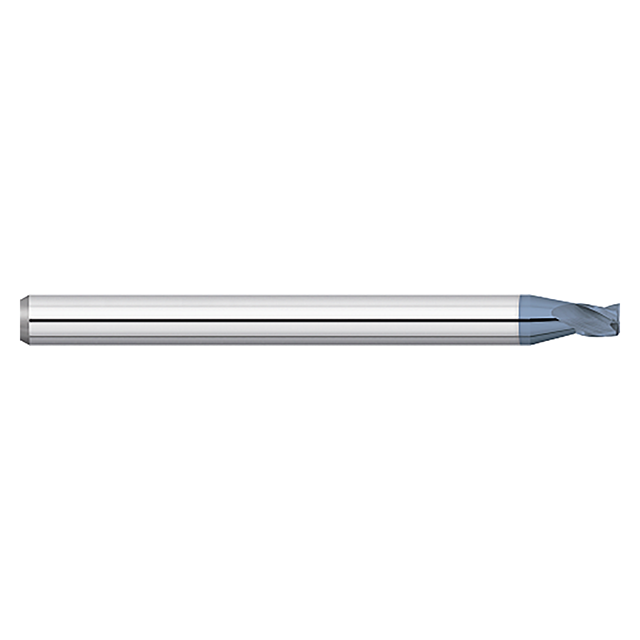 Titan USA TC30845 | 0.1100" (2.8mm) Diameter x 0.1250" (1/8) Shank x 0.1650" LOC x 1.5000" (1-1/2) OAL 3 Flute ALTIN Coated Carbide Square End Mill