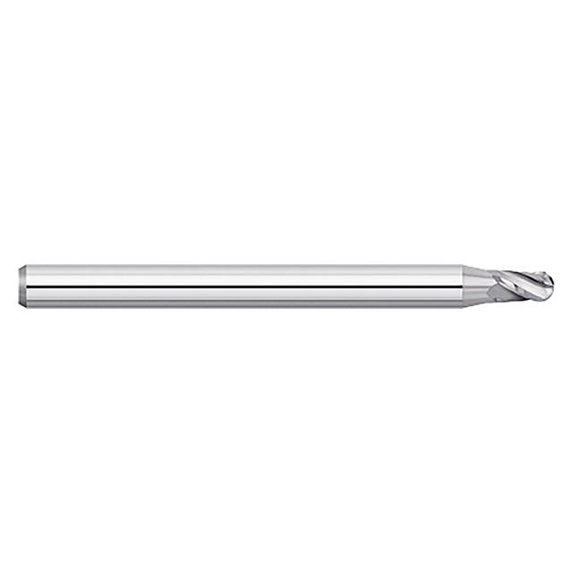 Titan USA TC55078 | 0.0780" (5/64) Diameter x 0.1250" (1/8) Shank x 0.1170" LOC x 1.5000" (1-1/2) OAL 4 Flute Uncoated Carbide Ball End Mill
