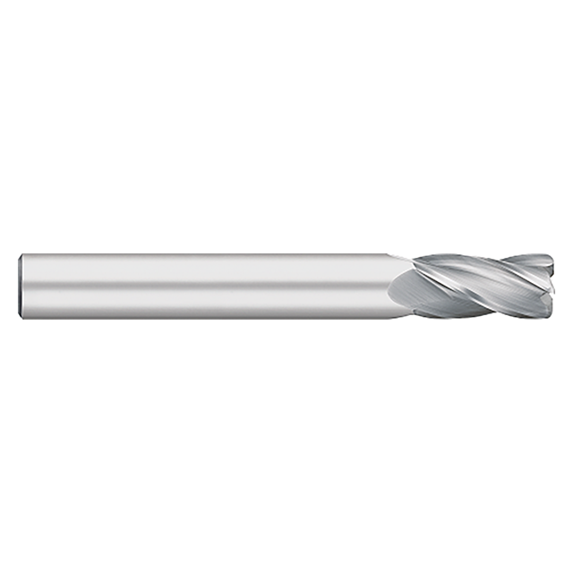 Titan USA TC74338 | 0.5000" (1/2) Diameter x 0.5000" (1/2) Shank x 1.0000" (1) LOC x 4.0000" (4) OAL x 0.1250" (1/8) Radius 4 Flute Uncoated Carbide Corner Radius End Mill