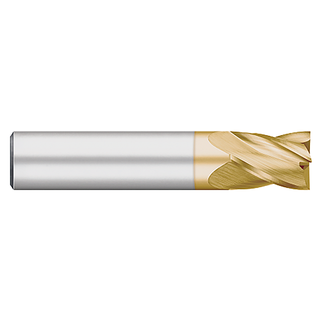 Titan USA TC95640 | 0.0781" (5/64) Diameter x 0.1250" (1/8) Shank x 0.2500" (1/4) LOC x 1.5000" (1-1/2) OAL 4 Flute TIN Carbide Square End Mill