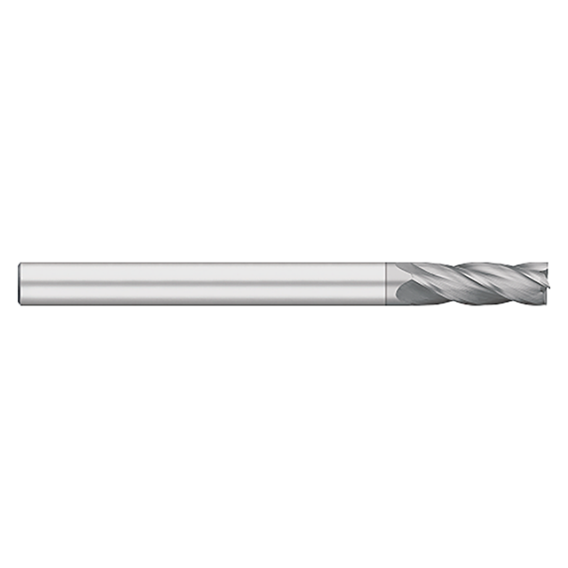 Titan USA TC97556 | 0.8750" (7/8) Diameter x 0.8750" (7/8) Shank x 3.0000" (3) LOC x 6.0000" (6) OAL 4 Flute TICN Carbide Square End Mill