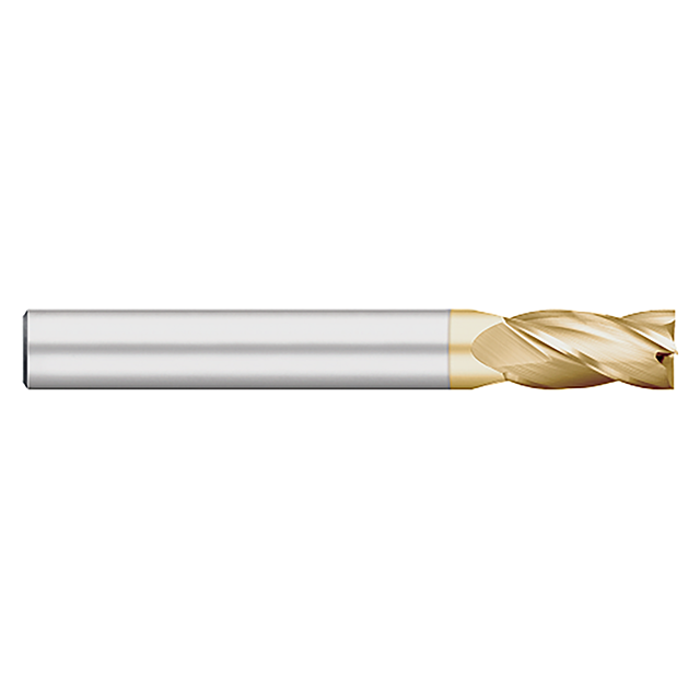Titan USA TC95679 | 0.3125" (5/16) Diameter x 0.3125" (5/16) Shank x 1.1250" (1-1/8) LOC x 3.0000" (3) OAL 4 Flute TIN Carbide Square End Mill