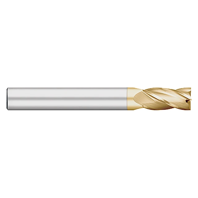 Titan USA TC95685 | 0.6250" (5/8) Diameter x 0.6250" (5/8) Shank x 2.2500" (2-1/4) LOC x 5.0000" (5) OAL 4 Flute TIN Carbide Square End Mill
