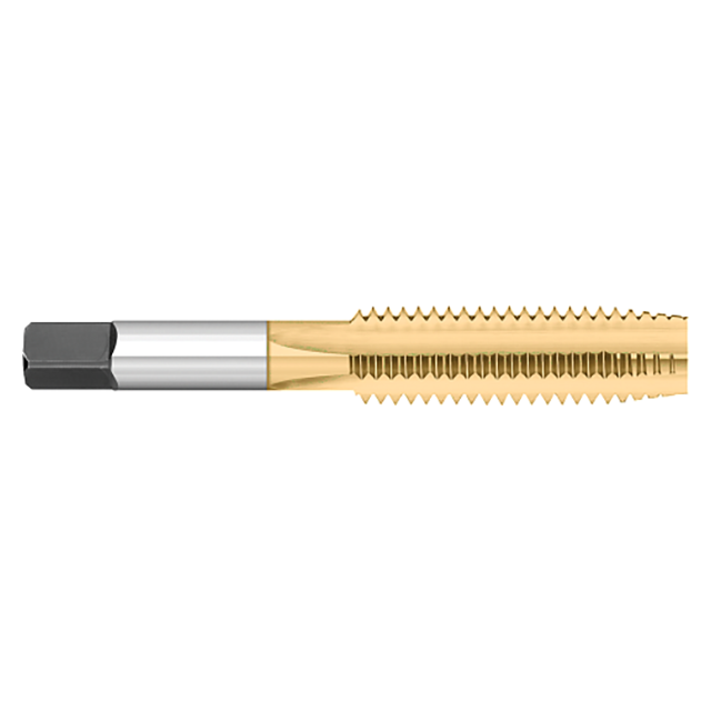 Titan USA TT75406 | 1/4"-20 Thread x 0.2550" Shank x 1.0000" (1) LOC x 2.5000" (2-1/2) OAL 4 Flute TIN Coated High Speed Steel Straight Flute Tap