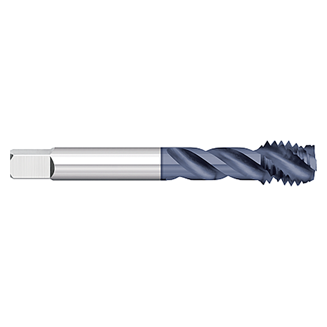 Titan USA TT97323 | 8"-32 Thread x 0.1680" Shank x 0.2670" LOC x 2.1250" (2-1/8) OAL 3 Flute ALTIN Coated High Vanadium Powdered Metal Spiral Flute Tap