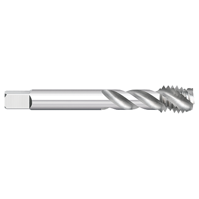 Titan USA TT97203 | 2"-56 Thread x 0.1410" Shank x 0.4380" LOC x 1.7500" (1-3/4) OAL 2 Flute Uncoated High Vanadium Powdered Metal Spiral Flute Tap