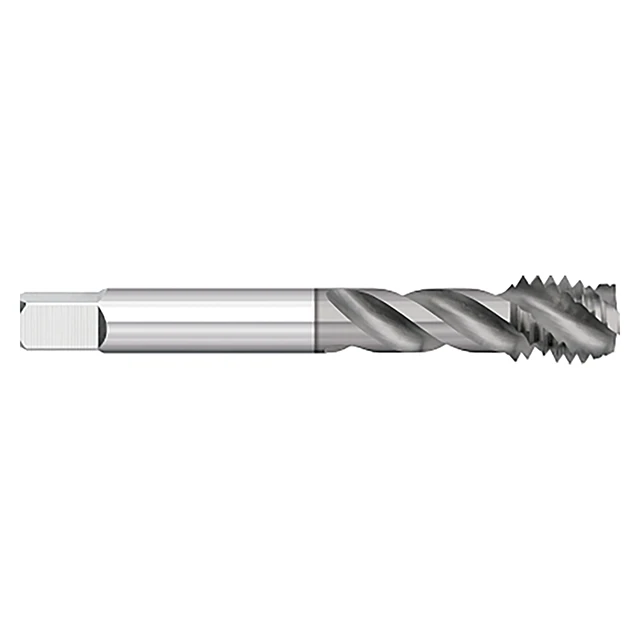 Titan USA TT97607 | 4"-40 Thread x 0.1410" Shank x 0.2670" LOC x 1.8750" (1-7/8) OAL 3 Flute TICN Coated High Vanadium Powdered Metal Spiral Flute Tap