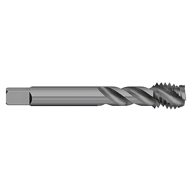 Titan USA TT97507 | 4"-40 Thread x 0.1410" Shank x 0.2670" LOC x 1.8750" (1-7/8) OAL 3 Flute Steam Oxide Coated High Vanadium Powdered Metal Spiral Flute Tap