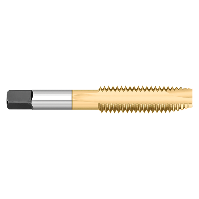 Titan USA TT99495 | 5/8"-18 Thread x 0.4800" Shank x 1.8125" (1-13/16) LOC x 3.8125" (3-13/16) OAL 3 Flute TIN Coated High Speed Steel Spiral Point Tap