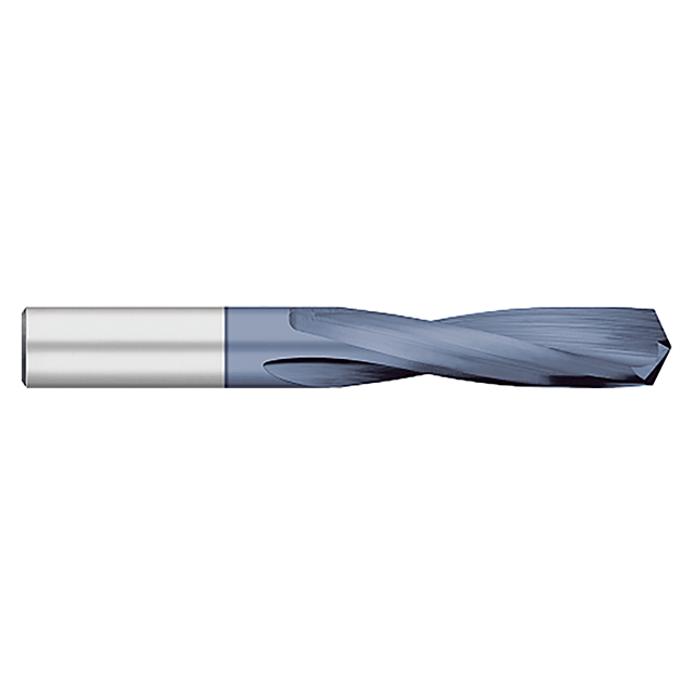 Titan USA TC29112 | 0.2900" Diameter x 0.2900" Shank x 2.5000" (2-1/2) OAL 135 Degree Point Angle 2 Flute ALTIN Coated Carbide Screw Machine Length Drill Bit