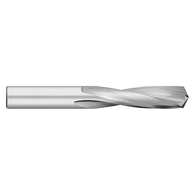 Titan USA TC20105 | 0.2500" (1/4) Diameter x 0.2500" (1/4) Shank x 2.5000" (2-1/2) OAL 135 Degree Point Angle 2 Flute Uncoated Carbide Screw Machine Length Drill Bit