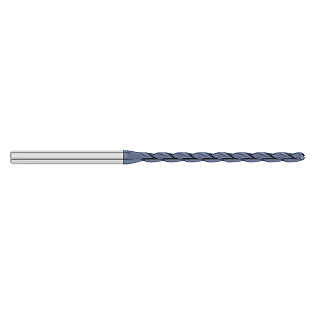 Titan USA TC53911 | 0.075" Diameter x 0.125" Shank x 0.625" LOC x 2.500" OAL x 30 Degree Helix Angle 3 Flute ALTIN Coated Carbide Ball End Mill