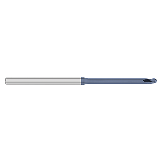 Titan USA TC55857 | 0.0620" (1/16) Diameter x 0.1250" (1/8) Shank x 2.5000" (2-1/2) OAL x 0.0930" (3/32) LOC 3 Flute ALTIN Coated Carbide Ball End Mill