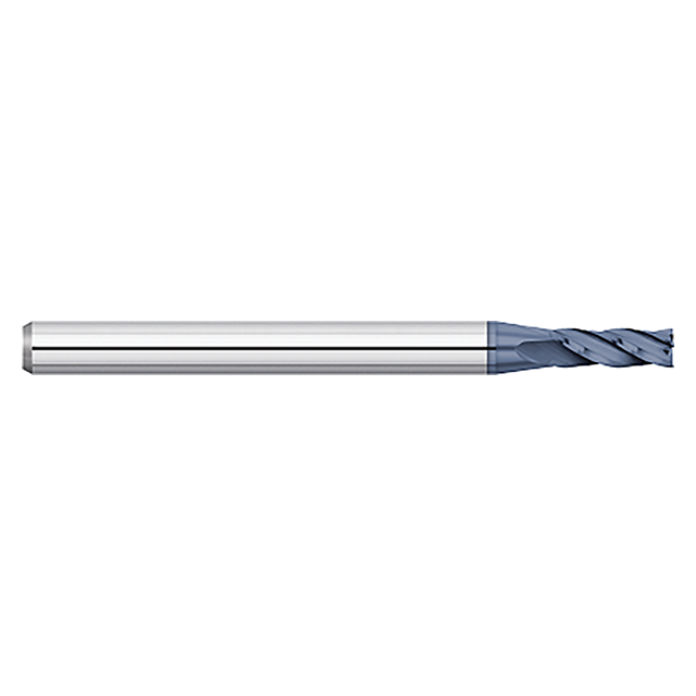 Titan USA TC58308 | 0.1080" Diameter 0.1250" (1/8) Shank x 1.5000" (1-1/2) OAL x 0.3240" LOC 4 Flute ALTIN Coated Carbide Square End Mill