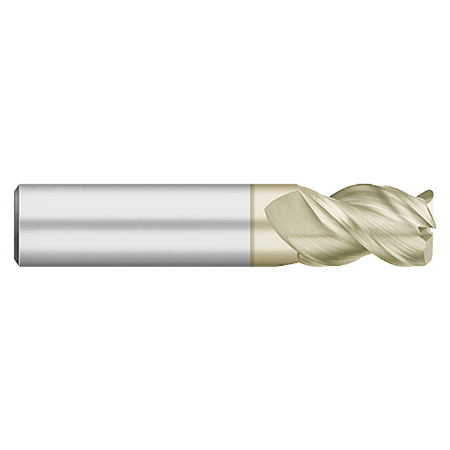 Titan USA TC63602 | 0.1875" (3/16) Diameter x 0.1875" (3/16) Shank x 0.0100" Corner Radius x 2.0000" (2) OAL x 3 Flute ZRN Coated Carbide Corner Radius End Mill