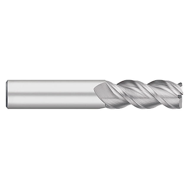 Titan USA TC65448 | 0.7500" (3/4) Diameter x 0.7500" (3/4) Shank x 0.0300" Corner Radius x 4.0000" (4) OAL 3 Flute Uncoated Carbide Corner Radius End Mill