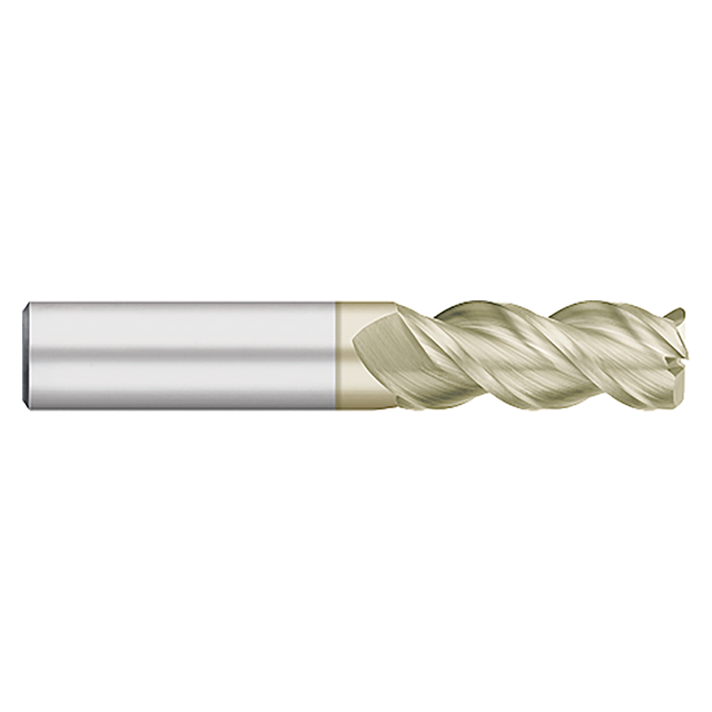 Titan USA TC65522 | 0.5000" (1/2) Diameter x 0.5000" (1/2) Shank x 0.0200" Corner Radius x 3.0000" (3) OAL x 3 Flute ZRN Coated Carbide Corner Radius End Mill