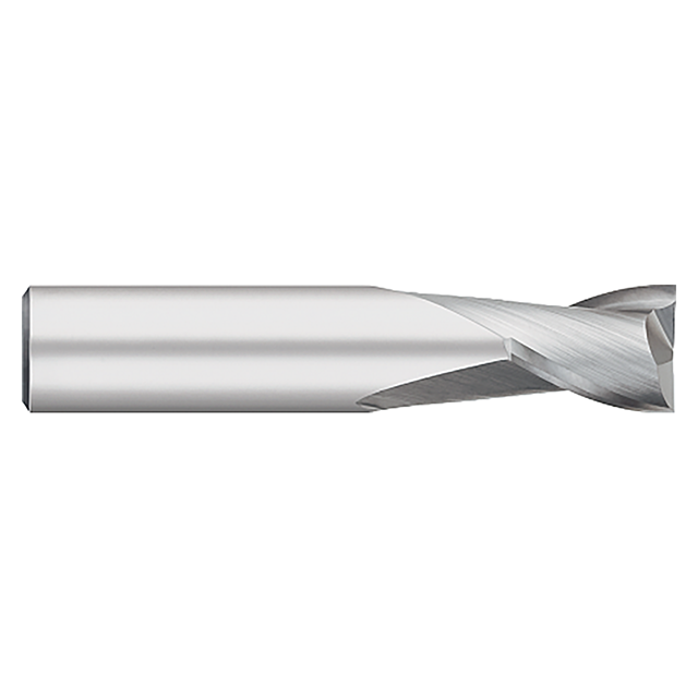 Titan USA TC10232 | 0.5000" (1/2) Diameter x 0.5000" (1/2) Shank x 0.6250" (5/8) LOC x 2.5000" (2-1/2) OAL 2 Flute Uncoated Carbide Square End Mill