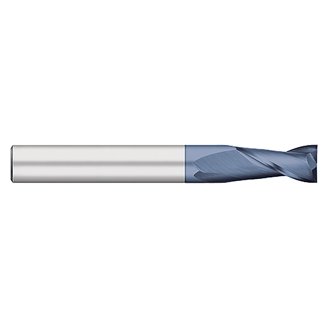 Titan USA TC15108 | 0.1250" (1/8) Diameter x 0.1250" (1/8) Shank x 0.7500" (3/4) LOC x 2.2500" (2-1/4) OAL 2 Flute ALTIN Coated Carbide Square End Mill
