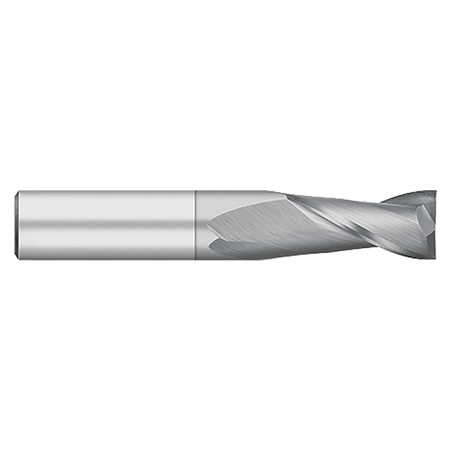 Titan USA TC90024 | 0.3750" (3/8) Diameter x 0.3750" (3/8) Shank x 1.0000" (1) LOC x 2.5000" (2-1/2) OAL 2 Flute TICN Coated Carbide Square End Mill