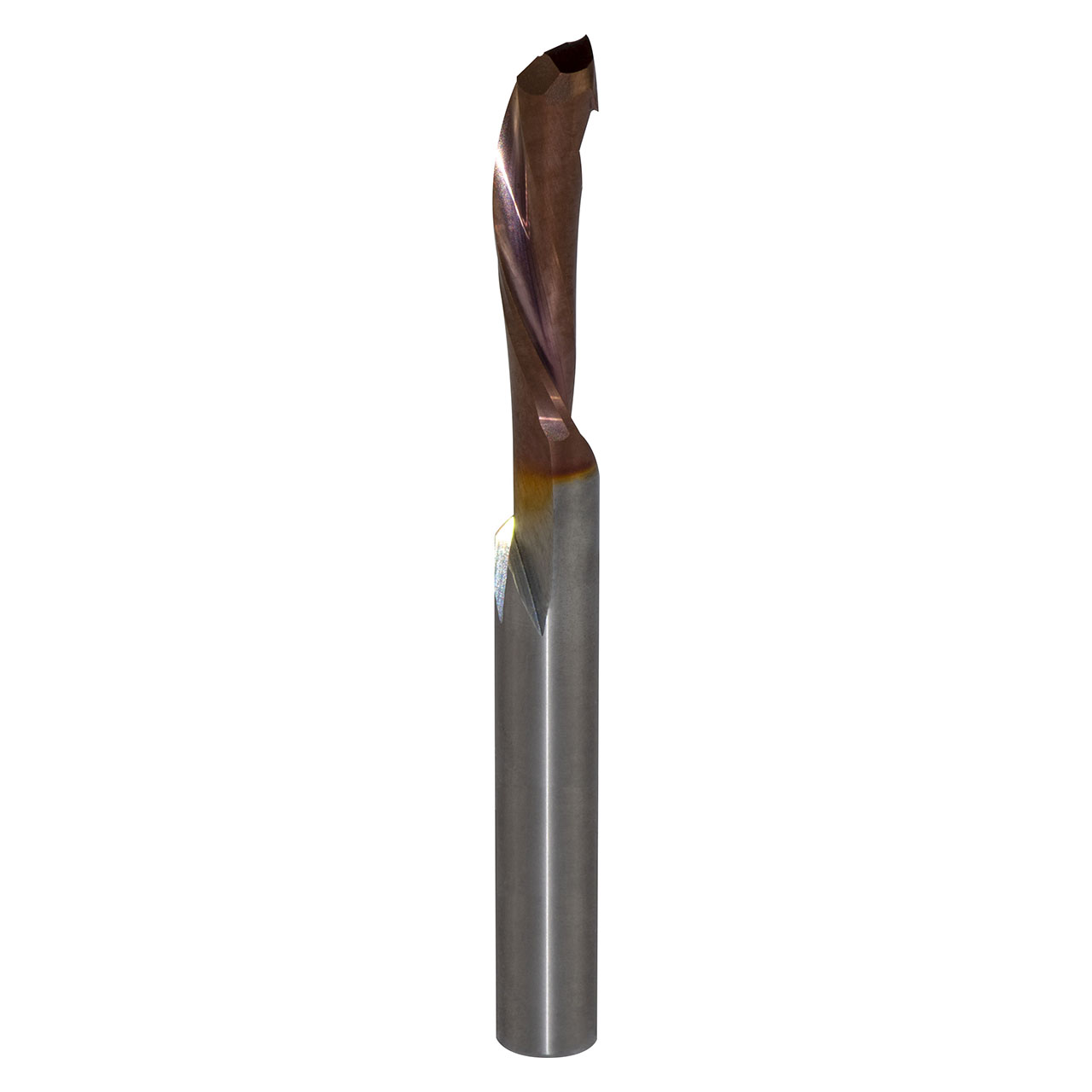 Onsrud 60-111MC | 0.250" Diameter x 0.250" Shank x 0.875" LOC x 2.500" OAL Single Flute Solid Carbide Spiral Router Bit