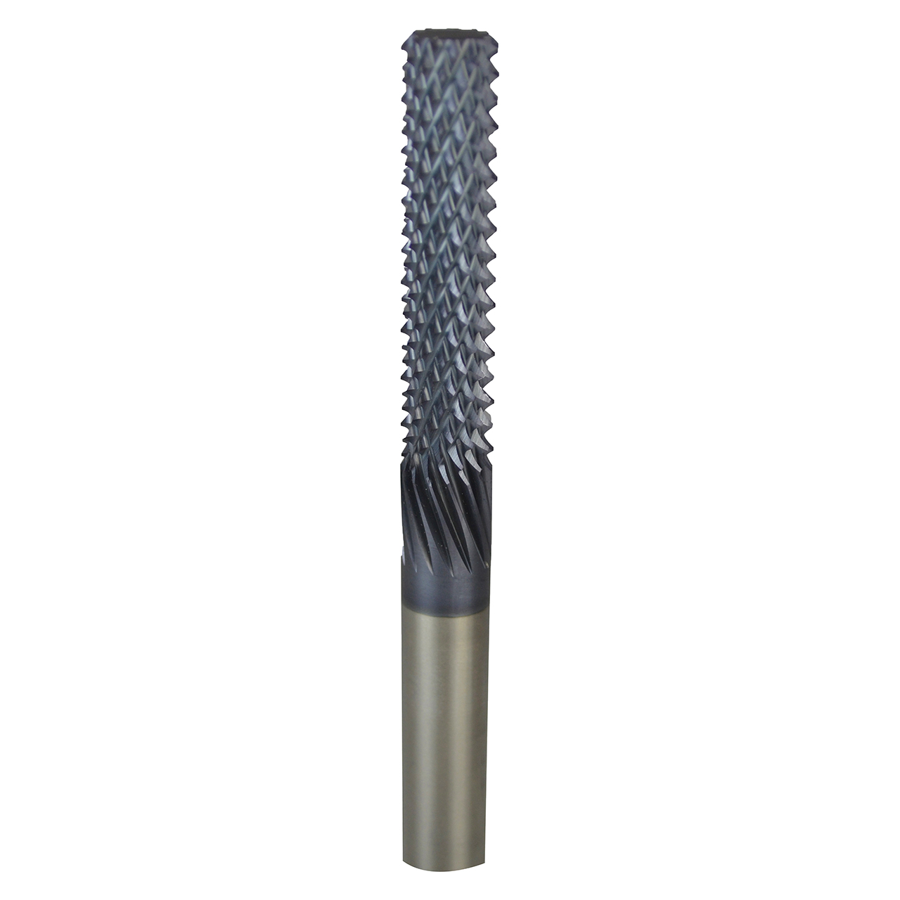 Onsrud 66-921ALTIN | 0.375" Diameter x 0.375" Shank x 1.000" LOC x 3.000" OAL Multi-Flute Solid Carbide Diamond Pattern Router Bit with No Point