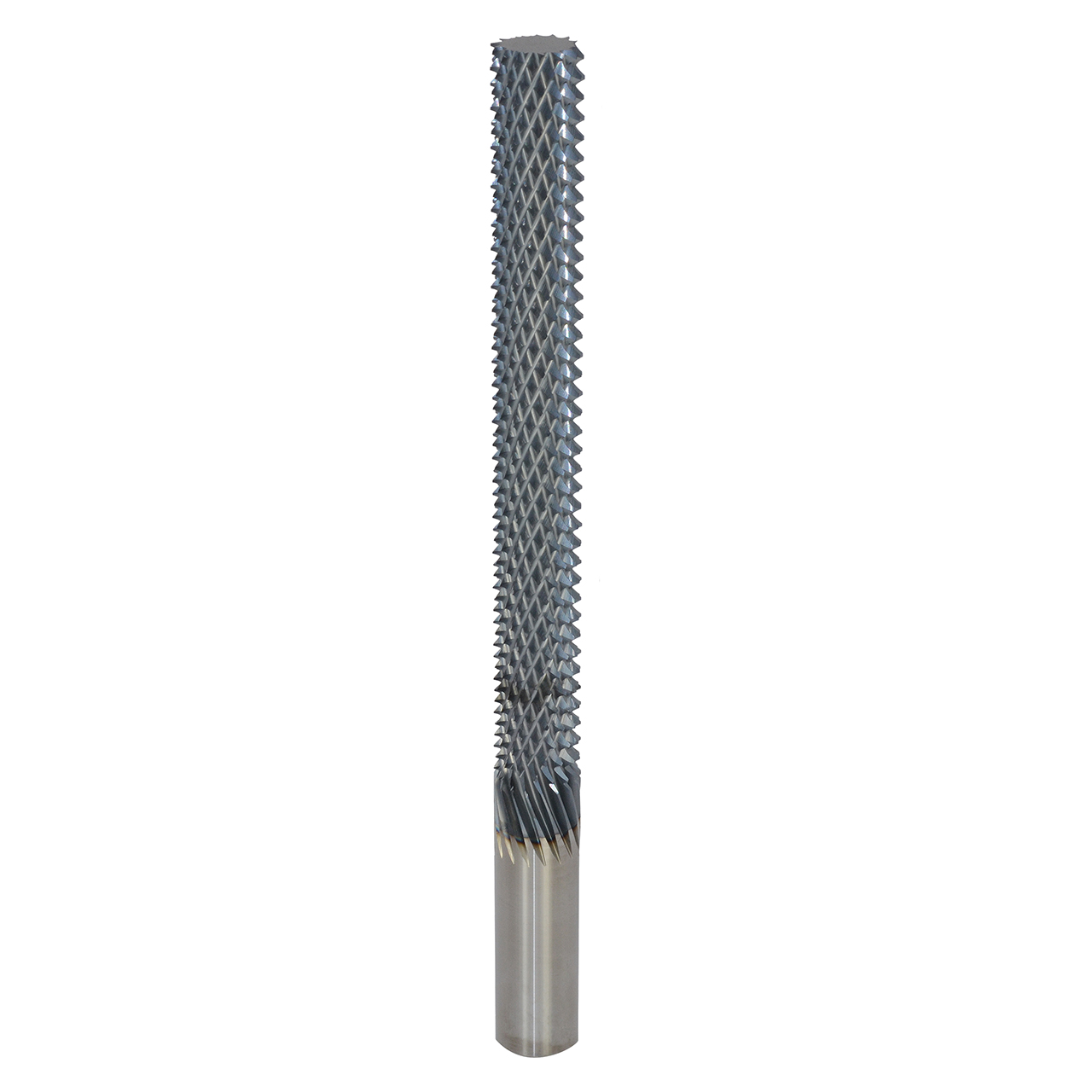 Onsrud 66-943ALTIN | 0.500" Diameter x 0.500" Shank x 2.125" LOC x 4.000" OAL Multi-Flute Solid Carbide Diamond Pattern Router Bit with Endmill Point