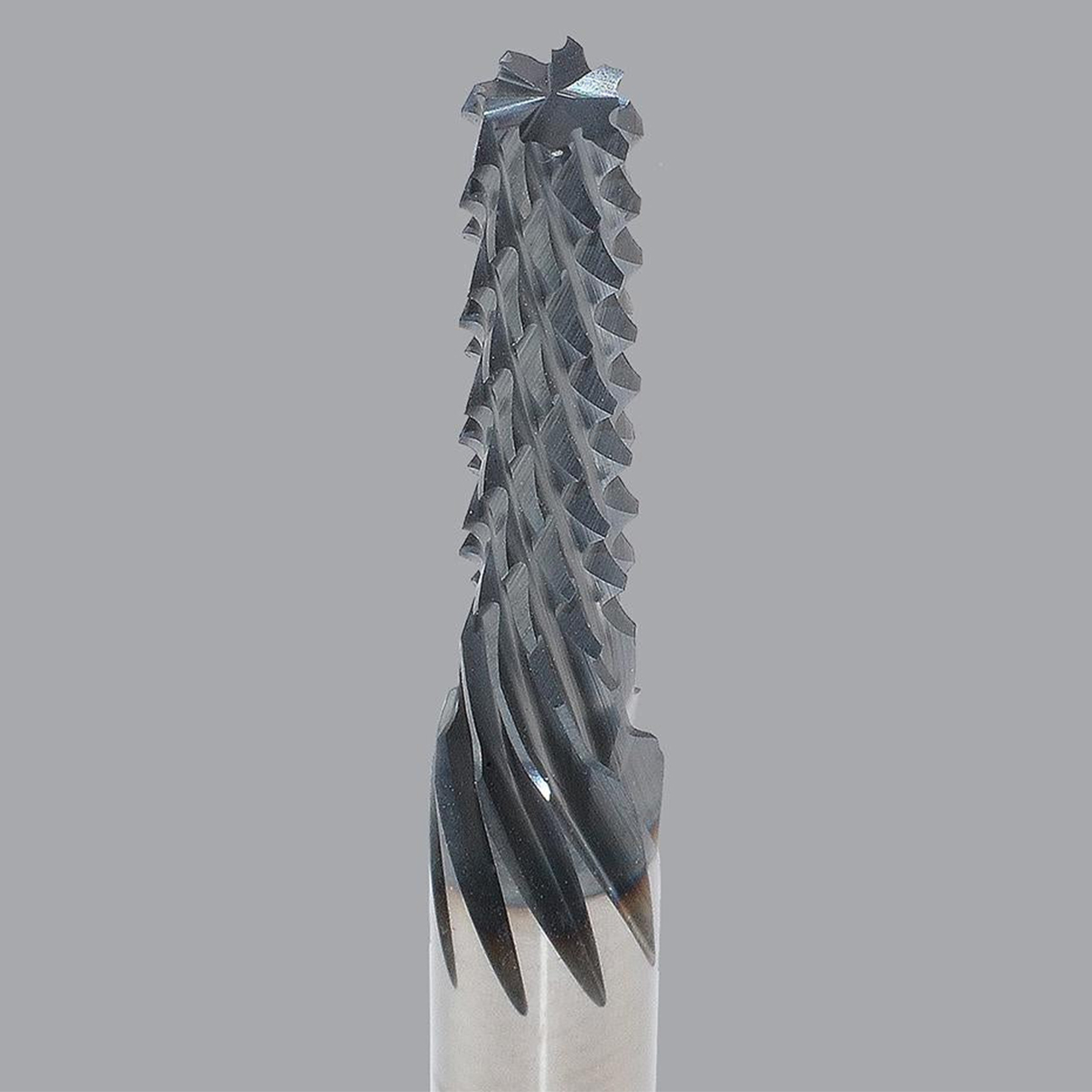 Onsrud 66-971ALTIN | 4.000" Diameter x 6.000" Shank x 16.000" LOC x 50.000" OAL Multi-Flute Solid Carbide Diamond Pattern Router Bit with No Point