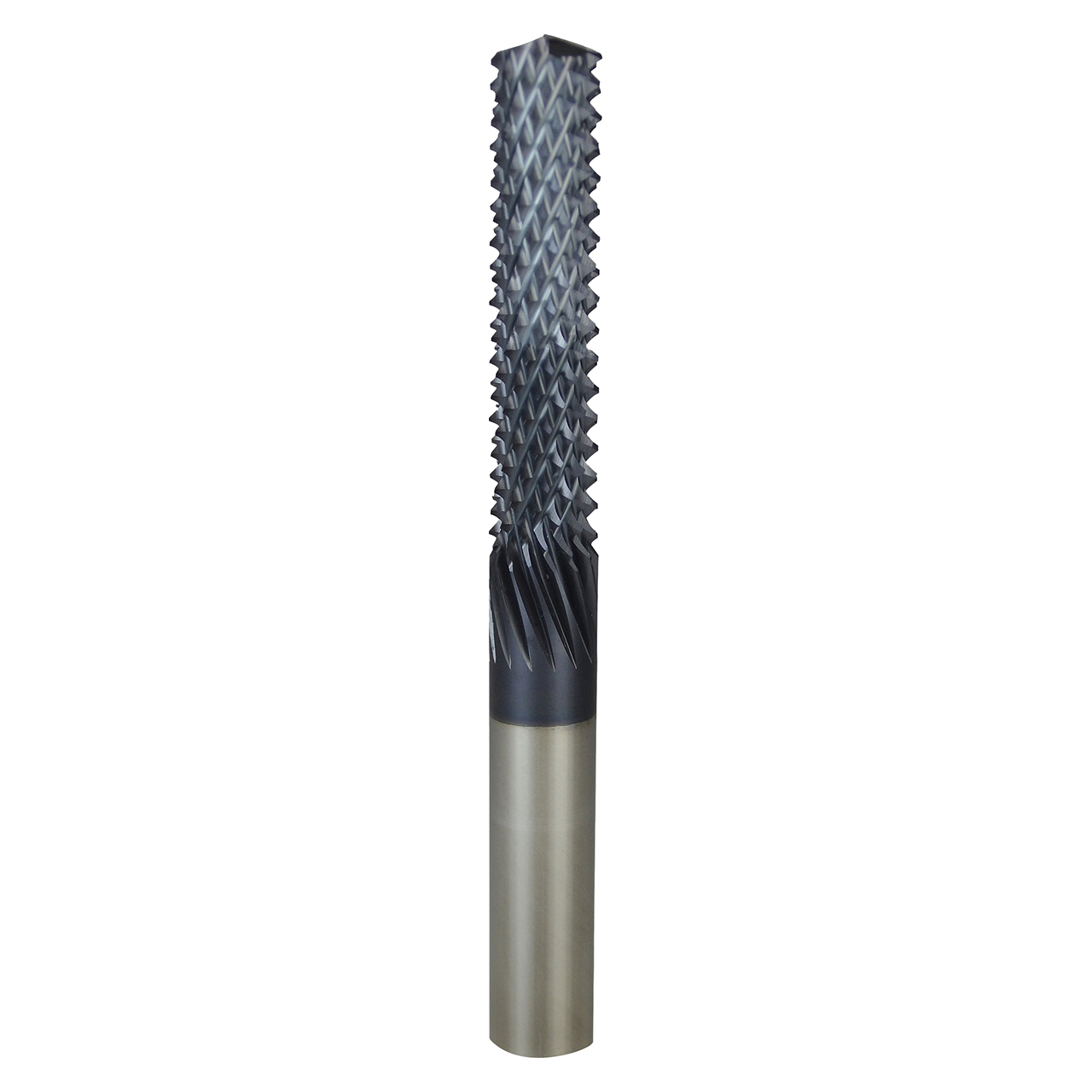 Onsrud 66-977ALTIN | 6.000" Diameter x 6.000" Shank x 19.000" LOC x 75.000" OAL Multi-Flute Solid Carbide Diamond Pattern Router Bit with Endmill Point