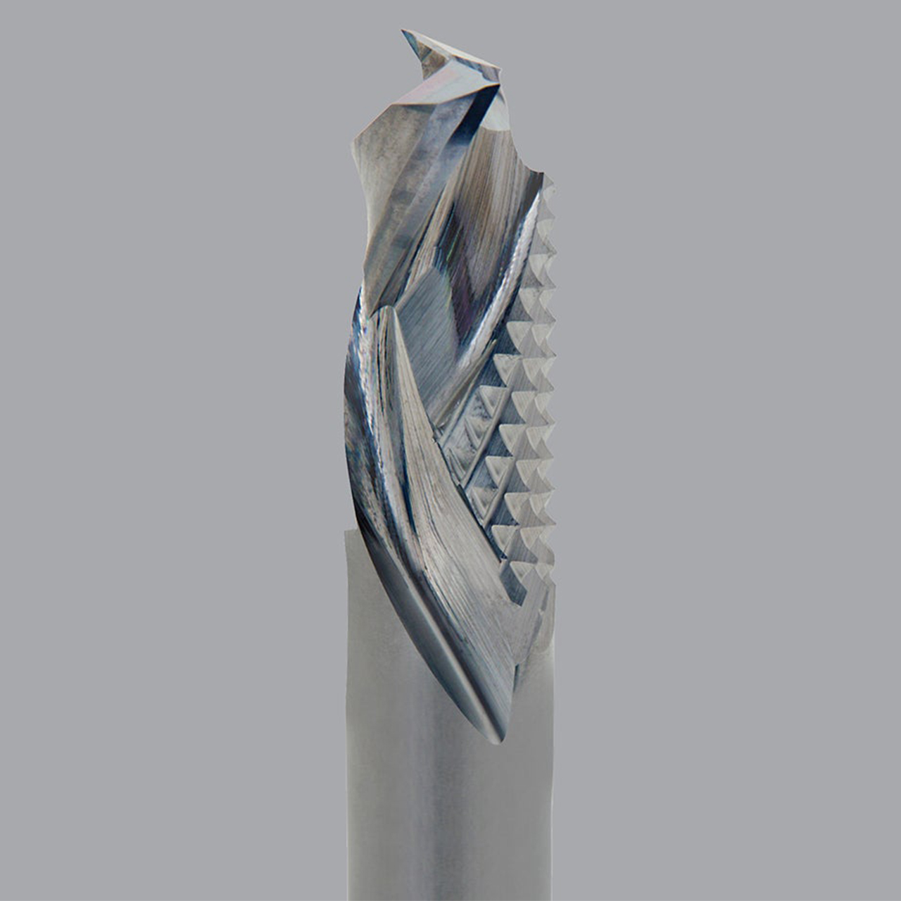 Onsrud 67-435M | 10.000" Diameter x 10.000" Shank x 25.000" LOC x 76.000" OAL 2 Flute Solid Carbide Spiral Router Bit