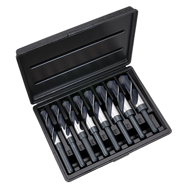 Titan USA MS99302 | Bright & Black Oxide Coated High Speed Steel Drill Bit Set - 8 Piece
