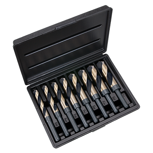 Titan USA MS99310 | Gold Oxide Coated High Speed Steel Drill Bit Set - 8 Piece