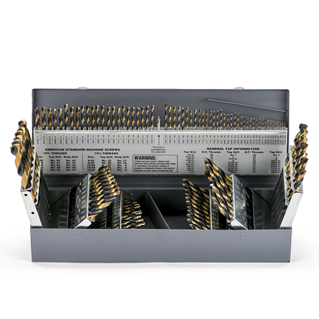 Titan USA MS99046 | Black & Gold Oxide Coated High Speed Steel Drill Bit Set - 115 Piece