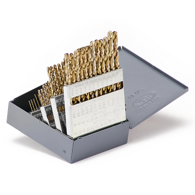 Titan USA MS99161 | Gold Oxide Coated Cobalt Drill Bit Set - 60 Piece