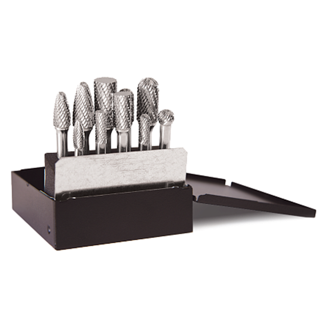 Titan USA TB19850 | Uncoated Carbide Burr Set - 10 Piece