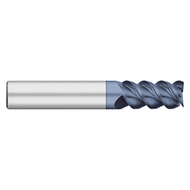 Titan USA TC39516 | 0.2500" (1/4) Diameter x 0.2500" (1/4) Shank x 0.7500" (3/4) LOC x 2.5000" (2-1/2) OAL 3 Flute AlTiN Coated Carbide Square End Mill