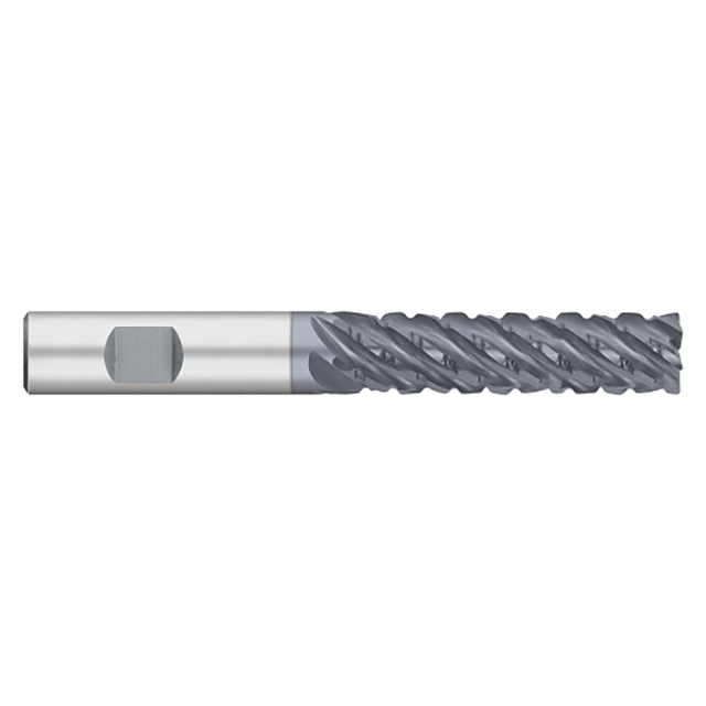 Titan USA TC13469 | 0.5000" (1/2) Diameter x 0.5000" (1/2) Shank x 2.0000" (2) LOC x 4.0000" (4) OAL x 0.0300" Radius 6 Flute AlCrO-MAX Coated Carbide Corner Radius End Mill