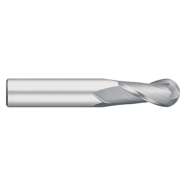 Titan USA TC65086 | 0.2500" (1/4) Diameter x 0.2500" (1/4) Shank x 0.7500" (3/4) LOC x 2.5000" (2-1/2) OAL 2 Flute Uncoated Carbide Ball End Mill