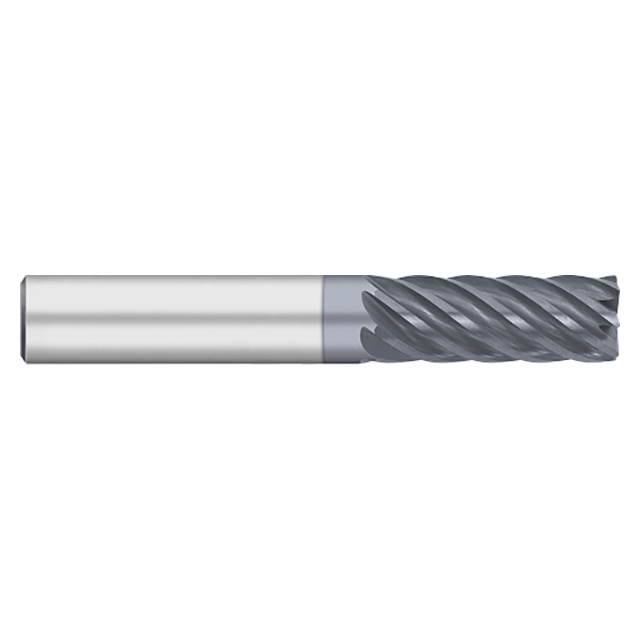 Titan USA TC64830 | 0.6250" (5/8) Diameter x 0.6250" (5/8) Shank x 1.6250" (1-5/8) LOC x 3.5000" (3-1/2) OAL x 0.0300" Radius 7 Flute AlCrO-MAX Coated Carbide Corner Radius End Mill