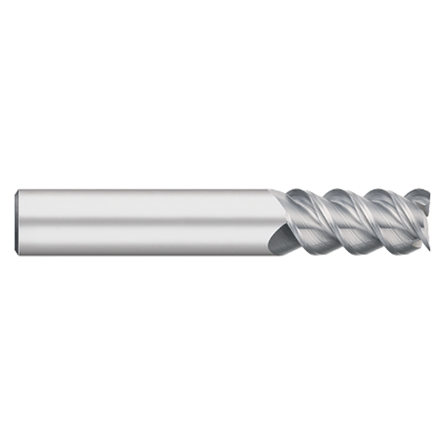 Titan USA TC30524 | 0.3750" (3/8) Diameter x 0.3750" (3/8) Shank x 1.0000" (1) LOC x 2.5000" (2-1/2) OAL 3 Flute Uncoated Carbide Square End Mill