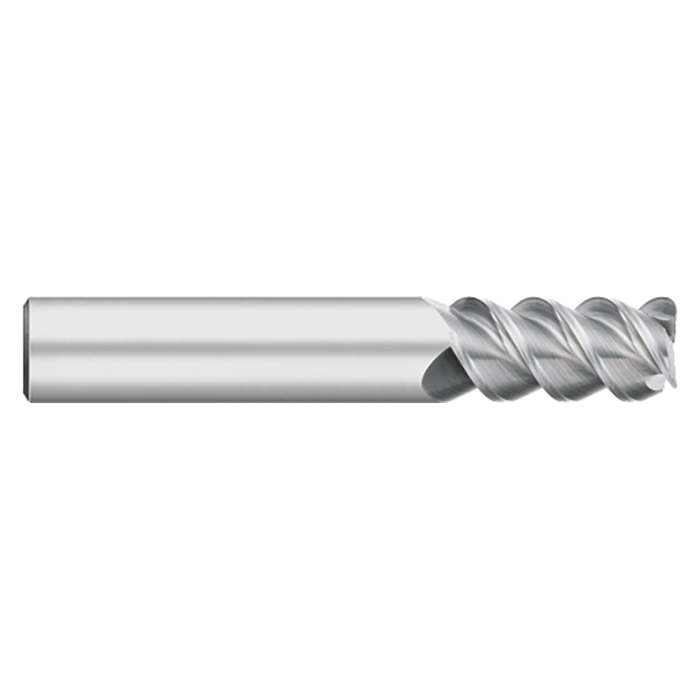 Titan USA TC30648 | 0.7500" (3/4) Diameter x 0.7500" (3/4) Shank x 1.6250" (1-5/8) LOC x 4.0000" (4) OAL x 0.0400" Radius 3 Flute Uncoated Carbide Corner Radius End Mill