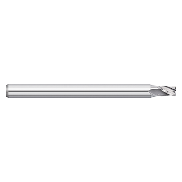 Titan USA TC50273 | 0.075" Diameter x 0.125" Shank x 0.113" LOC x 1.500" OAL x 0.005" Radius x 30 Degree Helix Angle 4 Flute Uncoated Carbide Corner Radius End Mill