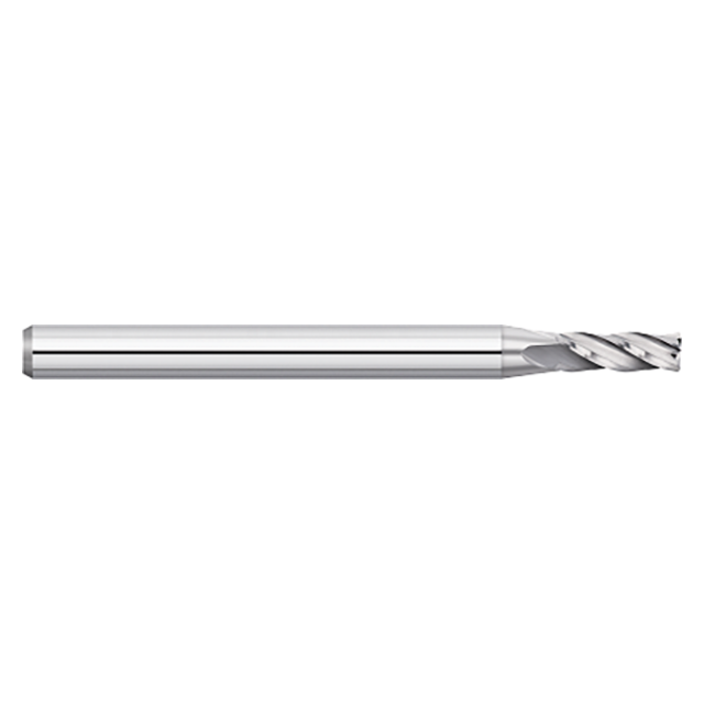 Titan USA TC50649 | 0.0600" Diameter x 0.1250" (1/8) Shank x 0.1800" LOC x 1.5000" (1-1/2) OAL x 0.0050" Radius 4 Flute Uncoated Carbide Corner Radius End Mill