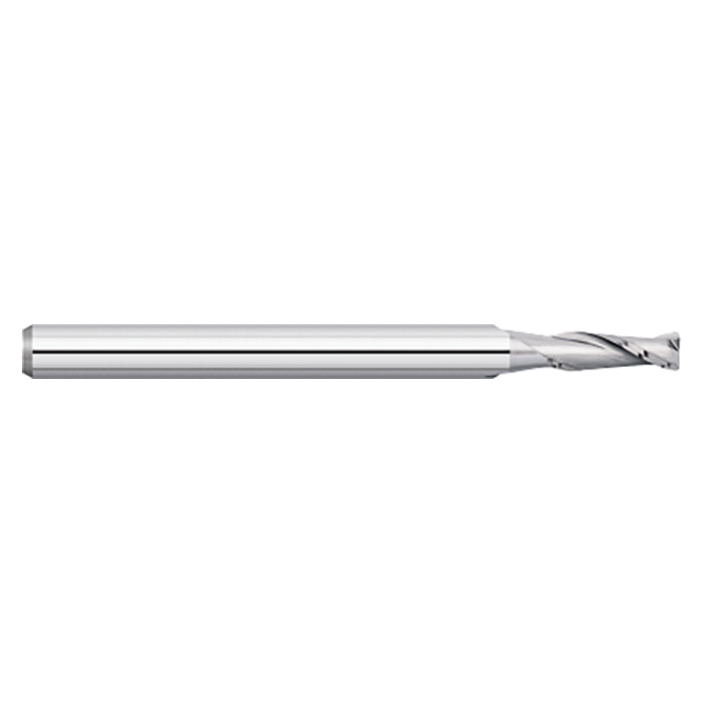 Titan USA TC50746 | 0.0600" Diameter x 0.1250" (1/8) Shank x 0.1800" LOC x 1.5000" (1-1/2) OAL x 0.0100" Radius 2 Flute Uncoated Carbide Corner Radius End Mill