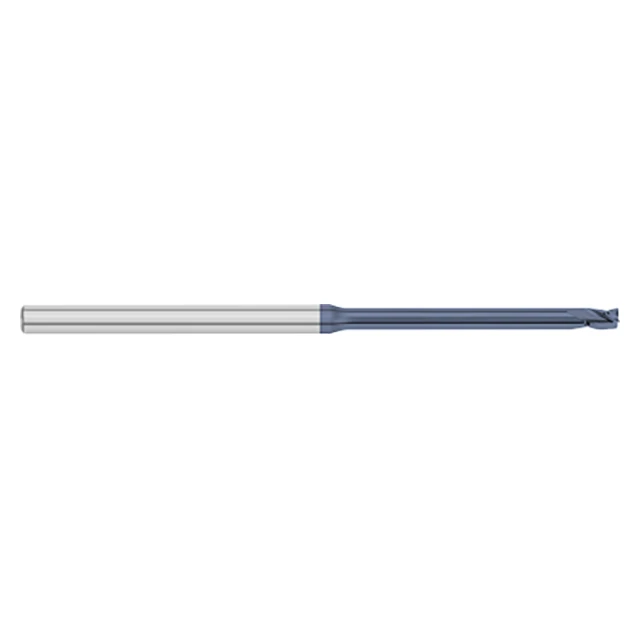 Titan USA TC59780 | 0.1000" Diameter x 0.1250" (1/8) Shank x 0.1500" LOC x 2.5000" (2-1/2) OAL x 0.5000" (1/2) Reach 3 Flute AlTiN Coated Carbide Square End Mill