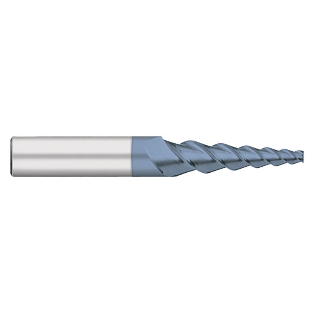 Titan USA TC85020 | 0.1250" (1/8) Diameter x 0.2500" (1/4) Shank x 3.0000" (3) OAL x 1.0000" (1) LOC 3 Flute ALTIN Coated Carbide Square End Mill