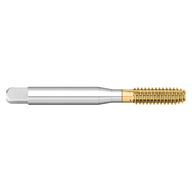 Titan USA TT92855 | #8-36 Thread x 0.7500" (3/4) Thread Length x 0.1680" Shank x 2.1250" (2-1/8) OAL H4 Limit TiN Coated High Speed Steel Plug Thread Forming Tap
